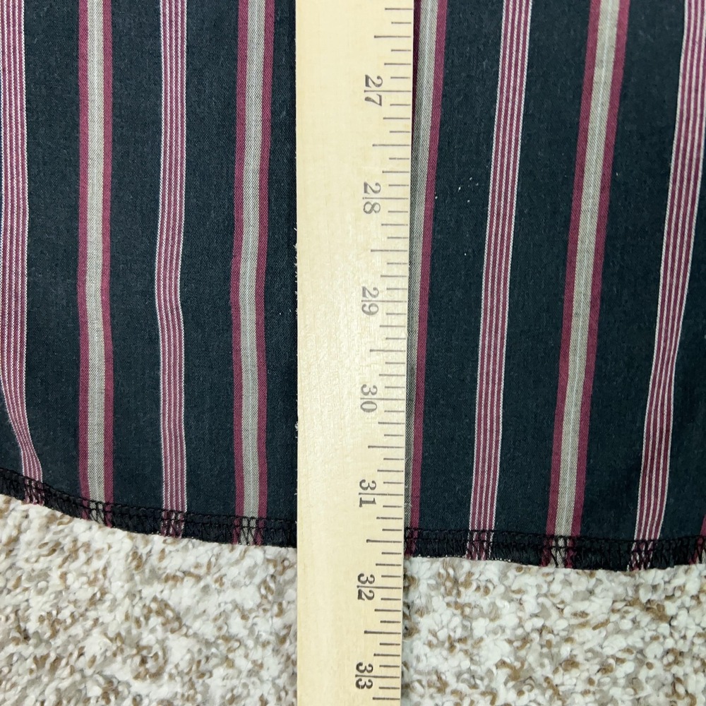 Wrangler Shirt Mens XL Black Stripe Pearl Snap Western Cowboy X Long Tails Top - Picture 7 of 7